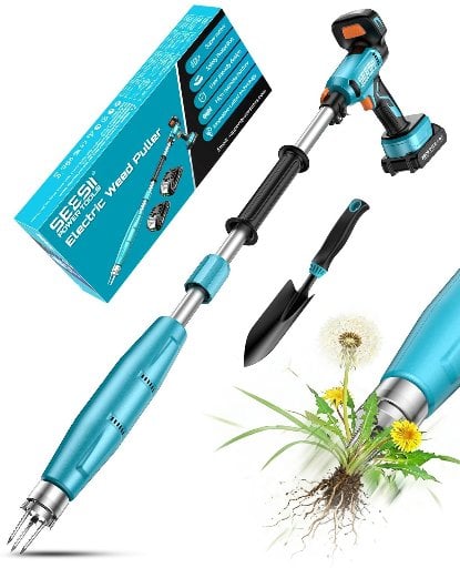 SEESII Electric Cordless Stand-Up Weeder Tool w/ 40"-47" Adjustable Handle Deal