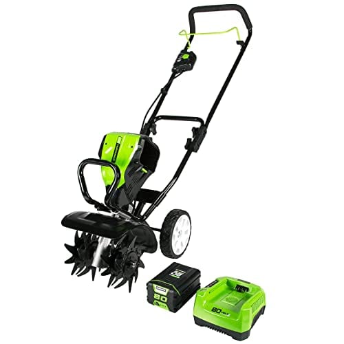 Greenworks Pro 80V 10 inch Cultivator with 2Ah Battery and Charger