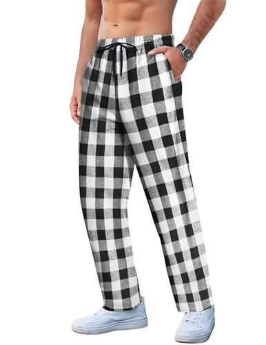 EKOUAER Men's Plaid Pants