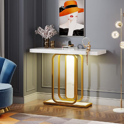 Lowe's Home Pick: Tribesigns Modern Console Table w/ LED Lig deal at Lowe's