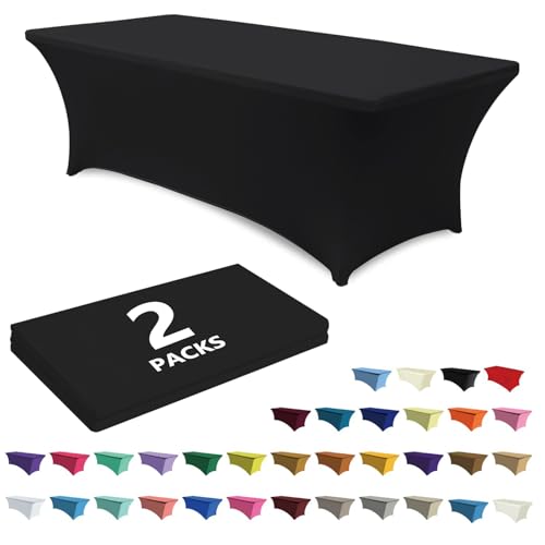 ABCCANOPY Black Spandex Table Cover 2-Pack 6 FT Deal
