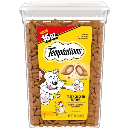 Temptations Classic Crunchy and Soft Cat Treats, Tasty Chicken or Cookout, 16 oz