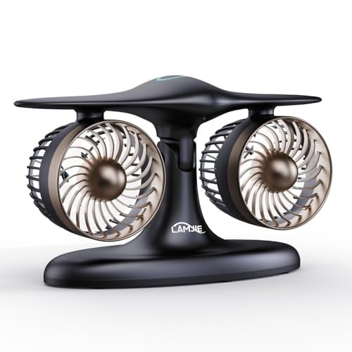 Lamjie 8000mAh Aviation Style Desk Fan