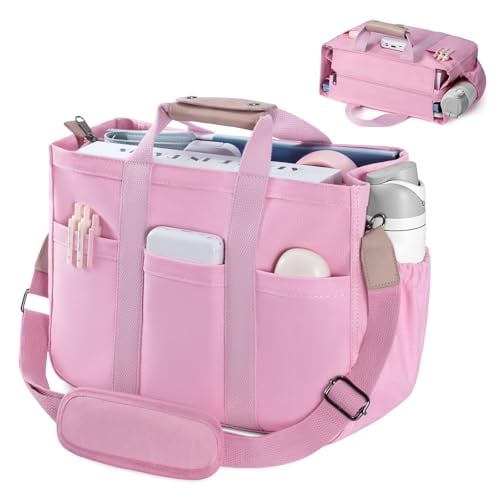Canvas Tote Bag with Multi Pockets