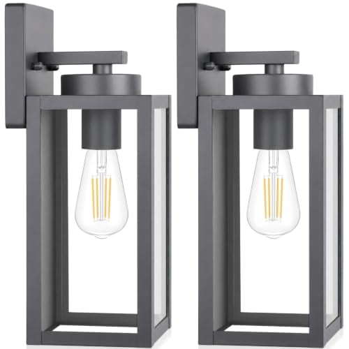 BesLowe Outdoor Wall Lantern 2-Pack