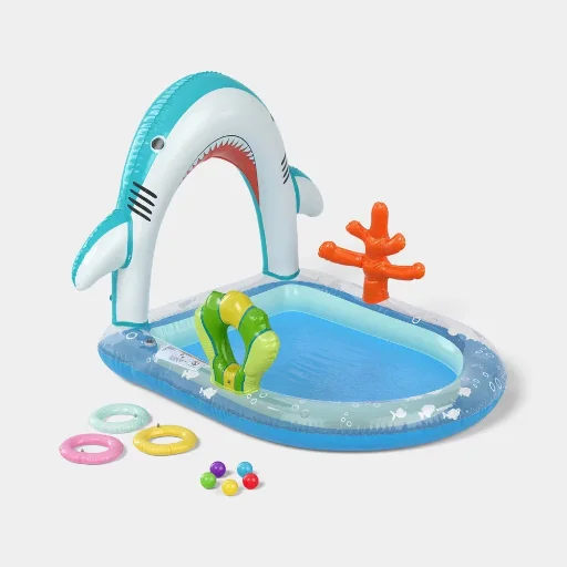Sun Squad Shark Play Inflatable Water Park