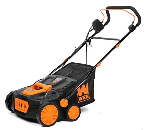 WEN 15" 13-Amp 2-in-1 Electric Dethatcher & Scarifier w/ 12-Gallon Collection Bag