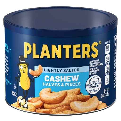 Planters Lightly Salted Cashews, 8 Oz Canister