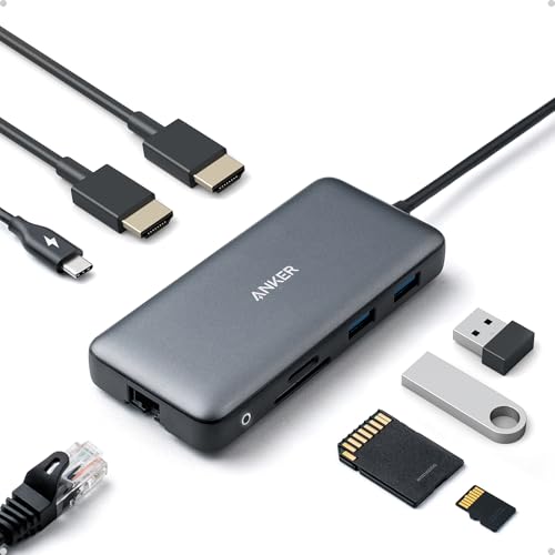 Anker 8-in-1 USB C Hub Dual Monitor 4K HDMI Docking Station Deal