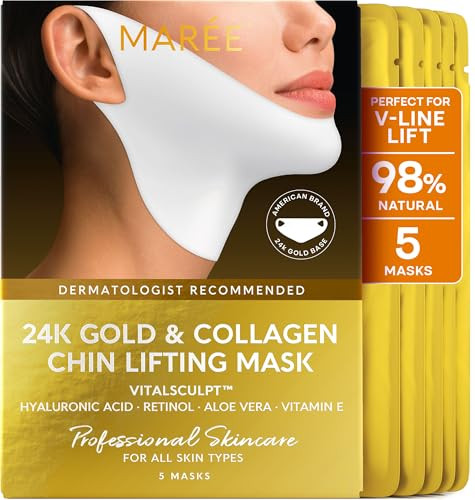 Maree 24K Gold & Collagen Chin Lifting Mask 5-Count