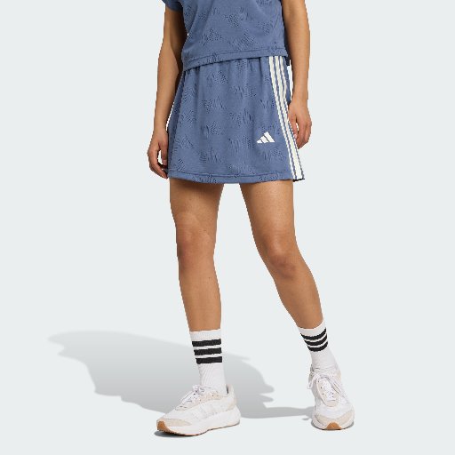 adidas Women's Stadium 3-Stripes Tennis Inspired Skirt W/ Shorts (Ink or Teal)