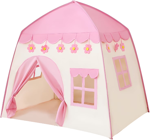 Kid's Indoor/Outdoor Playhouse Castle Tent - Pink