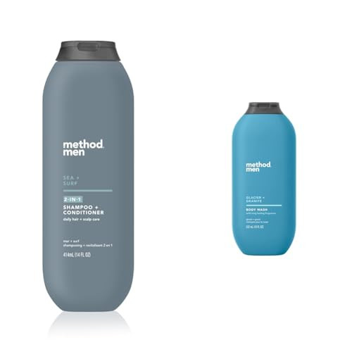 Method Men 2-in-1 14-fl oz. Shampoo and Conditioner + 18-fl oz Body Wash Bundle