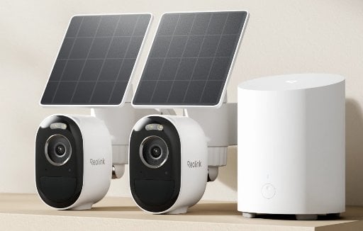 Reolink Home Hub Mini with 4-Pack Argus 3 Pro 5MP Wi-Fi Cameras w/ Spotlights + Solar Panel Deal
