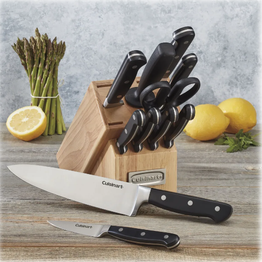 Cuisinart 12-Piece Classic Triple Rivet Knife Set with Wood Block