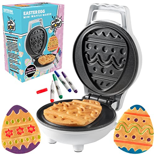 Mini Easter Egg Waffle Maker with Edible Markers