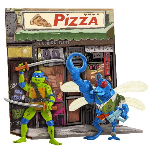 Teenage Mutant Ninja Turtles Mutant Mayhem Battle Pack Leo vs Superfly Action Figures 2-Count