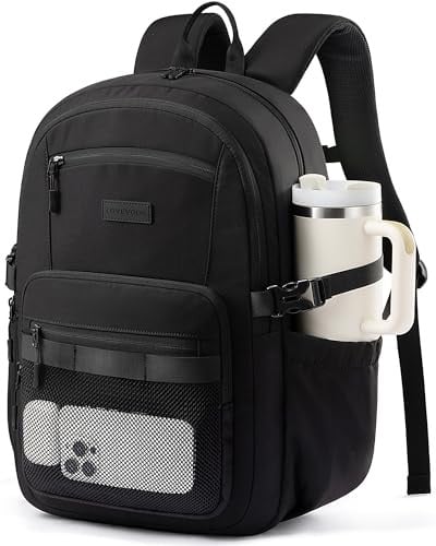 LOVEVOOK Backpack with Laptop Sleeve, Cup Holder, Buckle Strap, 15.6 Inch  Deal