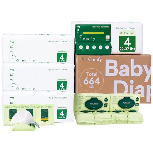 PurComfy Baby Diapers Essential Kit 16-Pack