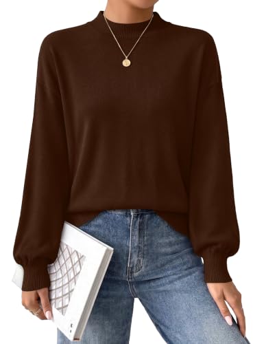 WIHOLL Mock Neck Lightweight Tops