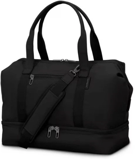 Samsonite Drop-Bottom Weekender Duffel with Detachable Padded Strap, Black Deal