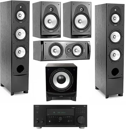 Energy Speakers Onkyo TX-RZ70 11.2 Receiver + 2x CF-70 Floors + CC-10 Center + CB-20 Bookshelves ESW-10 Sub Deal