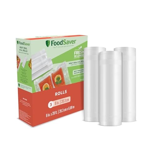 FoodSaver Vacuum Heat Seal Rolls 3-Pack 8" x 20'