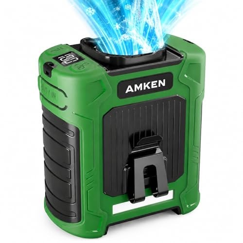 AMKEN 10000mAh Rechargeable Belt Clip Waist Fan
