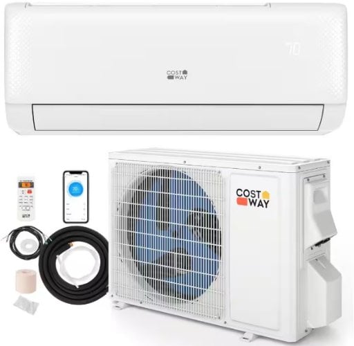 Costway 1-Zone 9100-BTU 20.5 SEER Ductless Mini Split AC & Heat Pump Wifi Enabled 115-Volt Deal