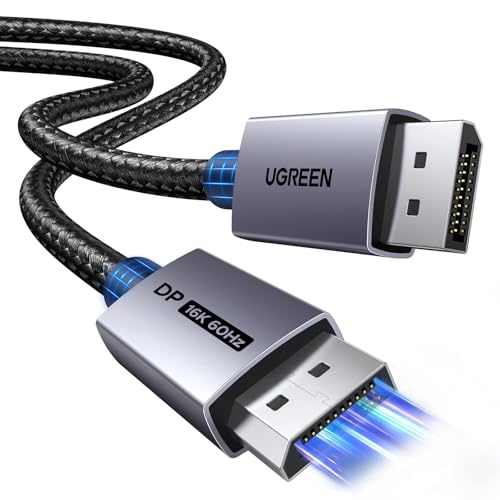 UGREEN 80Gbps 16K@60Hz 1080P@540Hz DisplayPort Cable 2.1 DP Cord 6.6FT Deal