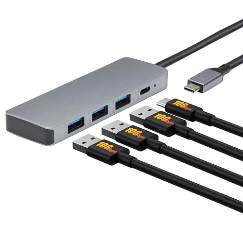 Amazon Basics USB 3.2/3.1 Gen 2 10Gbps Hub Dock (USB-C to 1xUSB-C / 3xUSB-A)