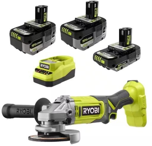 RYOBI ONE+ 18V HIGH PERFORMANCE Kit w/ Batteries, Charger & FREE  Angle Grinder Deal