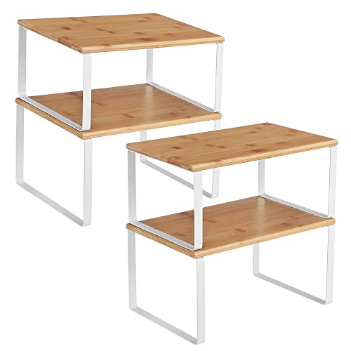 SONGMICS Cabinet Organizer Shelf 4-Pack