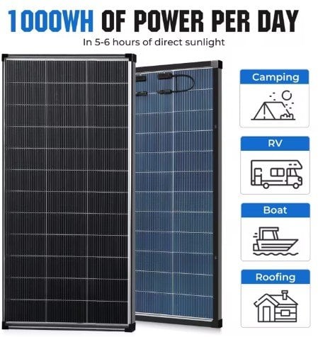AeternaSol N-Type 12V 100W Monocrystalline Solar Panel