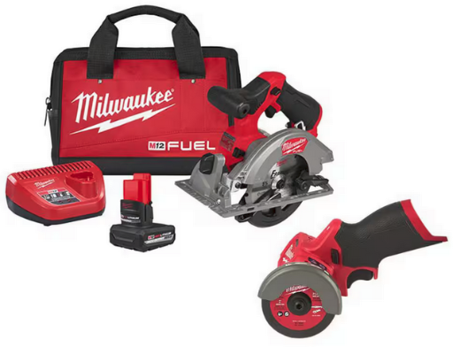 Milwaukee M12 Fuel 5-3/8" Circular Saw Kit and 3" Cutoff Tool