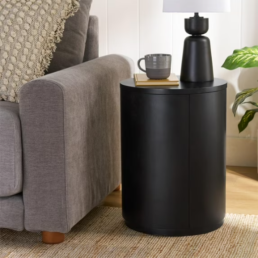 Better Homes & Gardens Miller Drum End Table, Black Deal