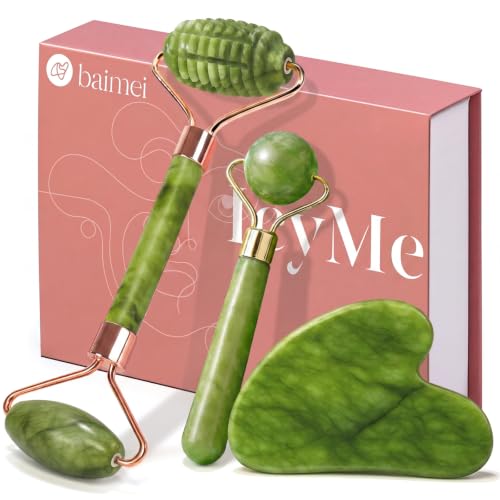 BAIMEI IcyMe Jade Gua Sha & Face Roller 3-Piece Set Deal