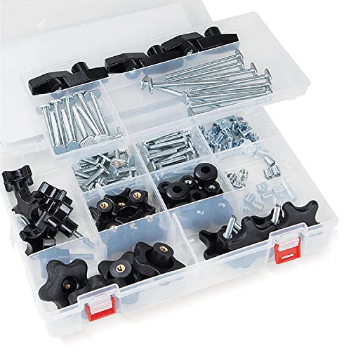 POWERTEC 71127 128 Piece T Track Knob Kit w/ 5 Star Knob