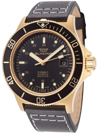 GLYCINE Combat Sub Automatic Charcoal Dial Men's Watch GL0424 Deal