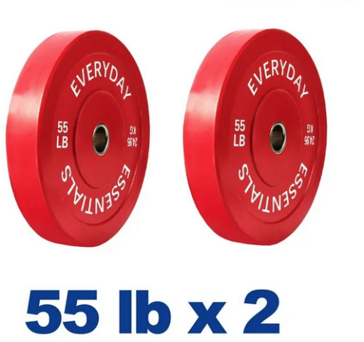 BalanceFrom Olympic Bumper Plate Weight Plate 55 lbs Pair