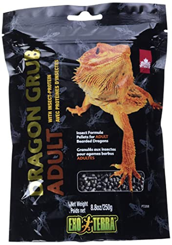 Exo Terra High-Protein Bearded Dragon Food with Black Soldier Fly Larvae, 8.8 Oz.