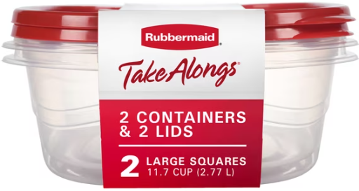 Rubbermaid TakeAlongs 11.7 Cup Food Storage Containers 2-Pack Deal