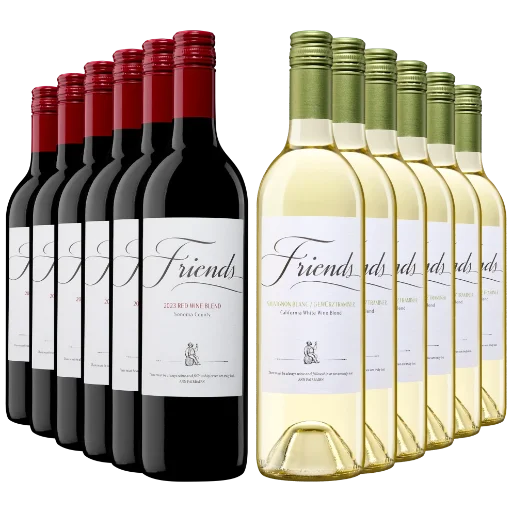Pedroncelli Friends White or Red Wine 12-Pack Deal