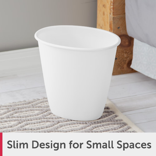 Sterilite 2.5 Gallon Small Plastic Bathroom Trash Can