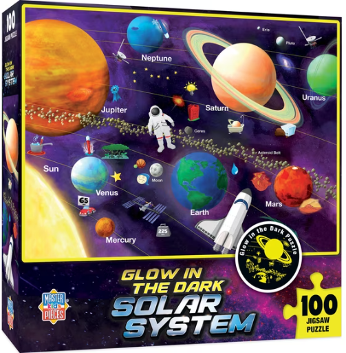 MasterPieces Glow in the Dark Solar System 100 Piece Jigsaw Puzzle Deal