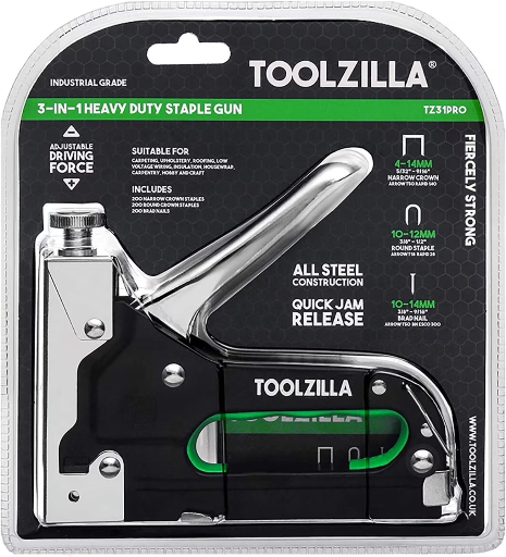 TOOLZILLA Heavy Duty Staple Gun 600 Piece