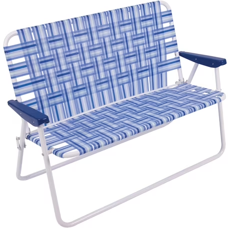 Folding Web Love Seat Lawn Chair Deal