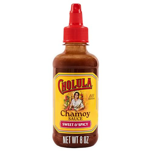 Cholula Chamoy Sauce, Sweet & Spicy, Tangy Drizzle Sauce with Arbol Chiles and Sweet Hibiscus, 8 Oz.