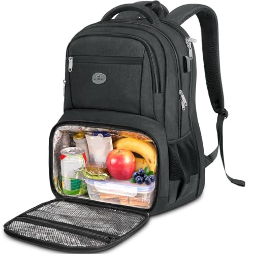17 Inch Laptop Backpack, TSA Large Travel Backpack with Lunch Box