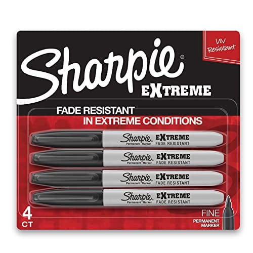 Sharpie Extreme Permanent Markers, Fine Point, Black, 4 Count Deal